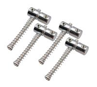KiBcsLic 4 Pièces Chevalets pour Basse Électrique Selle Fixation Cordes Contrôle Son Métallique avec Système Blocage Convient à Musicien Instrument Rem, Argent