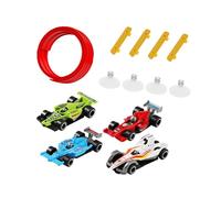 KiBcsLic 4 Pièces Circuit Voiture Flexible Ensemble Piste de Course Modulable Rampe Voiture DIY Fonction Facilement Transportable pour Enfants Dès 3 Ans Convie, Rouge