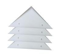 KiBcsLic 4 Pièces de Table de -Foot Couvercles de Bordure Triangulaires Rampes de Protection et Gardes de avec Forme Moderne Adapté pour Les, Blanc