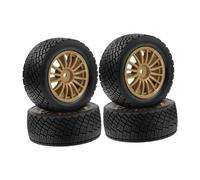 KiBcsLic 4 Pneus RC Haute Performance pour Modèle 1/10 En Nylon Renforcé Accessoires de Customisation Adaptés Aux Compétitions, Brun