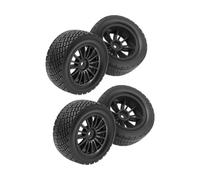 KiBcsLic 4 Pneus RC Haute Performance pour Modèle 1/10 En Nylon Renforcé Accessoires de Customisation Adaptés Aux Compétitions, Noir