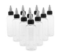 KiBcsLic 40 Pièces Bouteilles Applicateur Embout Aiguille Plastique Couvercle Torsadé Flacon Vide Étanche Pratique Convient aux Artistes Laboratoire