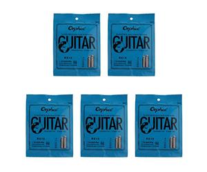 KiBcsLic 5 Paquets de Cordes de Guitare électrique, Pièces de Rechange pour Instruments de Musique, Argent RX15