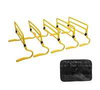 KiBcsLic 5 Pièces Haies D'Agilité Équipement de Terrain Barrières de Saut Matériel de Obstacles de Coordination Légères et Portables Approprié pour Le, Jaune