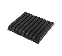 KiBcsLic 52 Pièces Revêtements de Touches de Piano Dessus de Touche Accessoire pour Clavier Offrant Une Sensation Adapté pour L'Entretien Régulier, Noir Brillant