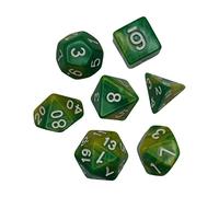 KiBcsLic 7 Pièces Dés Polyédriques Ensemble de D6 D8 D12 Acrylique Visibilité Supérieure Adaptés aux Jeux de Rôles Loisirs Éducatifs Exercices Mathématiques