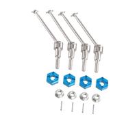 KiBcsLic 8 Pièces Arbre de Transmission Jouet Voiture Ensemble Cardans Acier Accessoires Assemblage Adapté à 1/16 Voiture Télécommandée Passion Cadeau, bleu