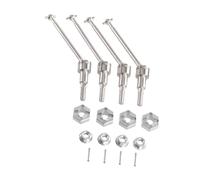 KiBcsLic 8 Pièces Arbre de Transmission Jouet Voiture Ensemble Cardans Acier Accessoires Assemblage Adapté à 1/16 Voiture Télécommandée Passion Cadeau, argent