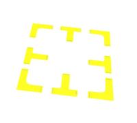 KiBcsLic 8 Pièces Marqueur de Pickleball Lot Lignes Silicone Visibilité Accrue Réutilisable Portable Adapté pour Sport Entraînement Extérieur Intérieur, 4 T Shape 4 L Shape