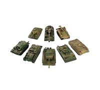 KiBcsLic 8 Pièces Tank Modèle Miniature Puzzle Assemblage Véhicule Blindé Jouet Fonction DIY Matériau Plastique Adapté Décoration Collection Enfant Bureau