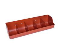 KiBcsLic Abreuvoir pour Porcelets, Mangeoire en Conteneur, Accessoires D'élevage, 5 emplacements Rouge