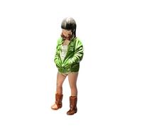 KiBcsLic Accessoire Photo pour Mannequin Féminin à L'échelle 1:64, Figurine Miniature pour Table de Sable, Scène Miniature, Micro-, Manteau Vert