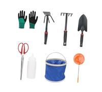 KiBcsLic Accessoires de plage pour enfants, seau et râteau, outils pour le jardinage, bac à sable extérieur, M