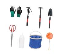 KiBcsLic Accessoires de plage pour enfants, seau et râteau, outils pour le jardinage, bac à sable extérieur, L