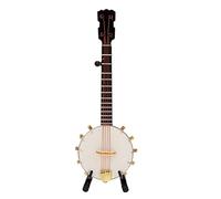 KiBcsLic Action Figure Instruments Banjo Miniature Métal Accessoire Soldat Maquette Instrument Musique Travail Raffiné Adapté Exposition Modélisme Décoration