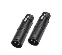 KiBcsLic Adaptateur XLR 3 Broches Mâle Vers Femelle, 2 Pièces, Connecteur Audio Professionnel, Convertisseur pour Performances Live En Studio