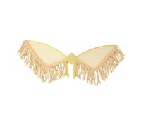 KiBcsLic Ailes de Décoration de Cosplay Accessoire de Fête Ailes Scintillantes Costume à Glands avec Paillettes Étincelantes Adapté pour Les Masqués, or