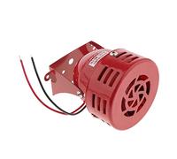 KiBcsLic Alarme Industrielle Sirène Avertisseur Sonore Motorisé MS 190 pour Montage Fixe et Contrôle par Interrupteur Adaptée à La des Mach, Rouge (24V)