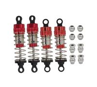 KiBcsLic Amortisseurs RC Kit Suspension à Huile Métallique Pièce Amortisseur avant Arrière Voiture RC Combo Accessoires Perfectionné Système Anti Fuite Adapté, Rouge