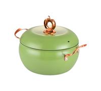 KiBcsLic Antiadhésive Fer Pot de Ragoût Grande Fonction Multifonctionnelle Nettoyage Aisé Adapté à la Préparation des Repas, Vert
