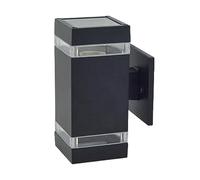 KiBcsLic Applique Murale Extérieure Luminaires Up Down Étanches Modernes Rectangulaires en PC à Installer Facilement Adaptée Jardin Entrée Couloir Cour Véranda, 2 Couches