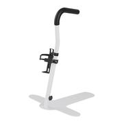 KiBcsLic Assist Grab D'Assistance pour Canapé Barre Antidérapante En Acier Carbone Hauteur Ajustable Poignées Ergonomiques Adaptée Aux Personnes Âg, Blanc avec Porte-gobelet