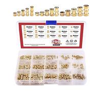 KiBcsLic Assortiment de 250 écrous et Inserts Filetés En Cuivre à Filetage Femelle pour Réparations Quotidiennes