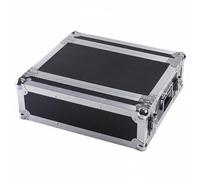 KiBcsLic Audio Equipment Enclosure Mountable Antichoc Audio Equipment Enclosure pour Équipement Renforcé Mallette Transport Équipement Audio, Noir Argenté