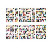 KiBcsLic Autocollants Lettres, Autocollants Alphabet, Loisirs Créatifs, Autocollants Alphabet, 16 Feuilles pour Boîtes Aux Lettres, Carnets, Panneaux et Décora