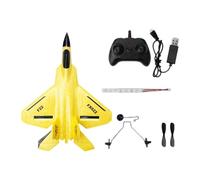 KiBcsLic Avion de Chasse Télécommandé avec Stabilisateur Gyroscopique à 3 pour Enfants et Débutants, Jaune