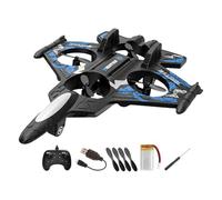 KiBcsLic Avion Planeur Télécommandé pour Enfants, Modèle En Mousse Lumineux à 4 Canaux pour S'amuser En Plein Air, Bleu 1RC