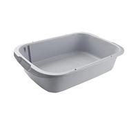 KiBcsLic Bac à Litière Chat Pan pour Chats Bac Parois Hautes Conception Ouverte Matériau PP Nettoyage Simple Adapté pour Chats Lapins Utilisation Intérieure Ca, Gris 36x30x10cm