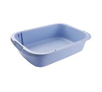 KiBcsLic Bac à Litière Chat Pan pour Chats Bac Parois Hautes Conception Ouverte Matériau PP Nettoyage Simple Adapté pour Chats Lapins Utilisation Intérieure Ca, Bleu 52x35x12cm