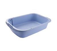 KiBcsLic Bac à Litière Chat Pan pour Chats Bac Parois Hautes Conception Ouverte Matériau PP Nettoyage Simple Adapté pour Chats Lapins Utilisation Intérieure Ca, Bleu 36x30x10cm
