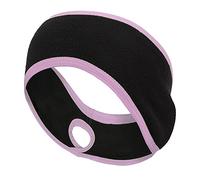 KiBcsLic Bandeau Queue de Cheval Bande Élastique Sport Doux Polaire Anti-dérapant Adapté à la Course Randonnée d'Hiver Usage Quotidien, Rose