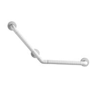 KiBcsLic Barre D'Appui de Douche Antidérapante avec Poignée Sécurisée Acier Inoxydable Résistant à La Angle 135 Degrés pour Confort Bande Lumineuse D, Blanc