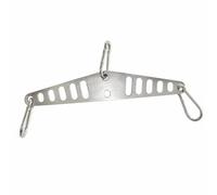 KiBcsLic Barre Perforée Angle Barre Tirage Dorsal Métallique Poignée Tirage Dorsal , Argent , 38 Cm
