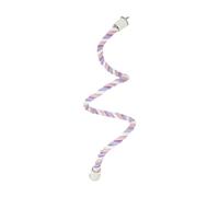 KiBcsLic Bird Rope Perch pour Perroquet Corde Escalade Flexible en Coton Fil Acier Renforcé Encourage Mouvement Adapté pour Cage d'oiseaux Décoration Intérieur, 40cm