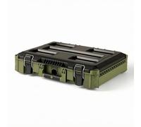 KiBcsLic Boîte à Outils Empilable Coffret Rangement Organiseur Conteneur Étanche IP65 avec Couvercle Structure Robuste en PP Renforts d'Angle Poignée Intégrée