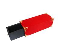 KiBcsLic Boîte à Tiroir Magique En Bois pour Outil D'Illusion Comique Scène Disparition Accessoires Magicien Adapté Aux Femmes Hommes Animation Spec, Rouge 37x14x12cm