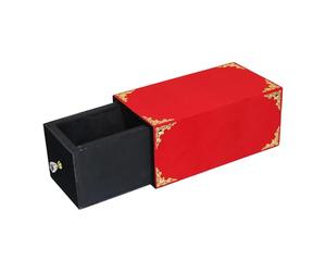 KiBcsLic Boîte à Tiroir Magique En Bois pour Outil D'Illusion Comique Scène Disparition Accessoires Magicien Adapté Aux Femmes Hommes Animation Spec, Rouge 28x15x12.5cm