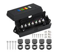 KiBcsLic Boîte de jonction de câblage de remorque à 7 voies, code couleur, robuste et à haut rendement, pour véhicules remorquables