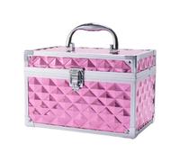 KiBcsLic Boîte de Rangement pour Cosmétiques, Maquillage et Nail Art, avec Coque Rigide étanche, Pink A