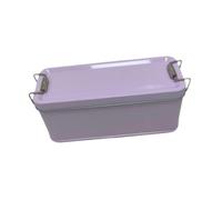 KiBcsLic Boîte En Métal Rectangulaire Réutilisable pour Biscuits, Bonbons, Petits Objets Artisanaux, Emballage de Friandises et, Blanc