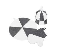 KiBcsLic Bonnet de Sauna, Tapis de Sauna, Gant Absorbant L'humidité, Protection Contre La Chaleur pour Hommes et Femmes, Salle de Bain D'hiver, Centre