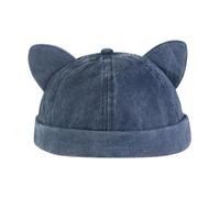 KiBcsLic Bonnet Docker Cap élégant Sans Visière, Style Marin, Idéal pour, Une Soirée Ou Un, Bleu Foncé