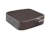 KiBcsLic Booster Siège Rehausseur Chaise Bébé Coussin Compact PU Démontable Rembourrage Doux Sécurité Sangles Convient Aux Enfants pour Repas Sorties Loisirs à, Brun