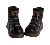 KiBcsLic Bottes de Mode pour Poupée 1:6, Chaussures Rétro Décontractées pour Poupée Masculine de 30 Cm, Figurine Articulée, Jouet à Monter Soi-même, Noir