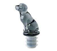 KiBcsLic Bouchon de Bouteille de Vin avec Anneau Animal En Silicone et Acrylique Réutilisable Accessoire Étanche pour Boissons Alcoolisées et Non Alcoolisées A, Noir