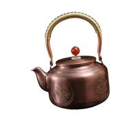 KiBcsLic Bouilloire En Cuivre Théière Pot à Eau Ancienne Fait Main Grande Capacité Prise Facile Utilisation Quotidienne Adapté à La Préparation Du Thé Accueil, Bêtes de Bon Augure